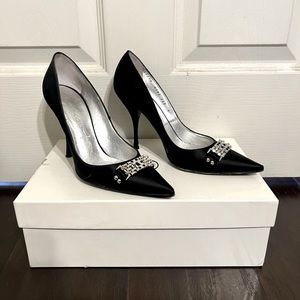 Casadei Satin Black Heels Size 36